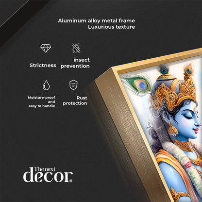 Shree Krishna Govind Premium Acrylic Square Wall Art