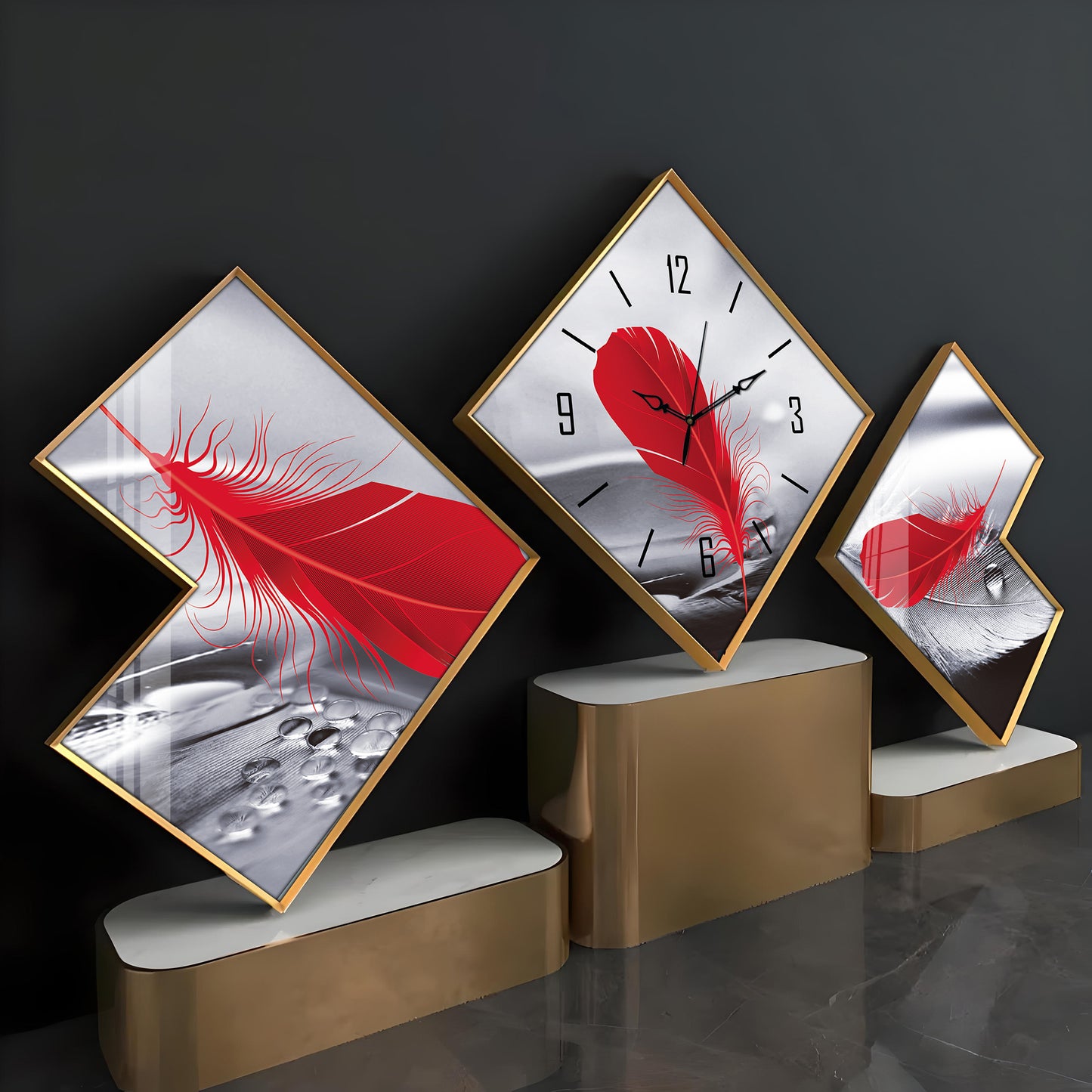 Red Feather Premium Acrylic Wall Clock