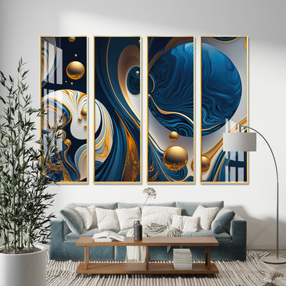 Exploring Universe Premium Acrylic Vertical Wall Art (set of 4)