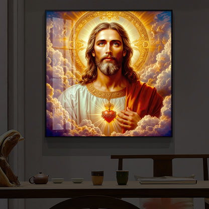 Lord Jesus Modern Luxury Backlight Square Wall Art