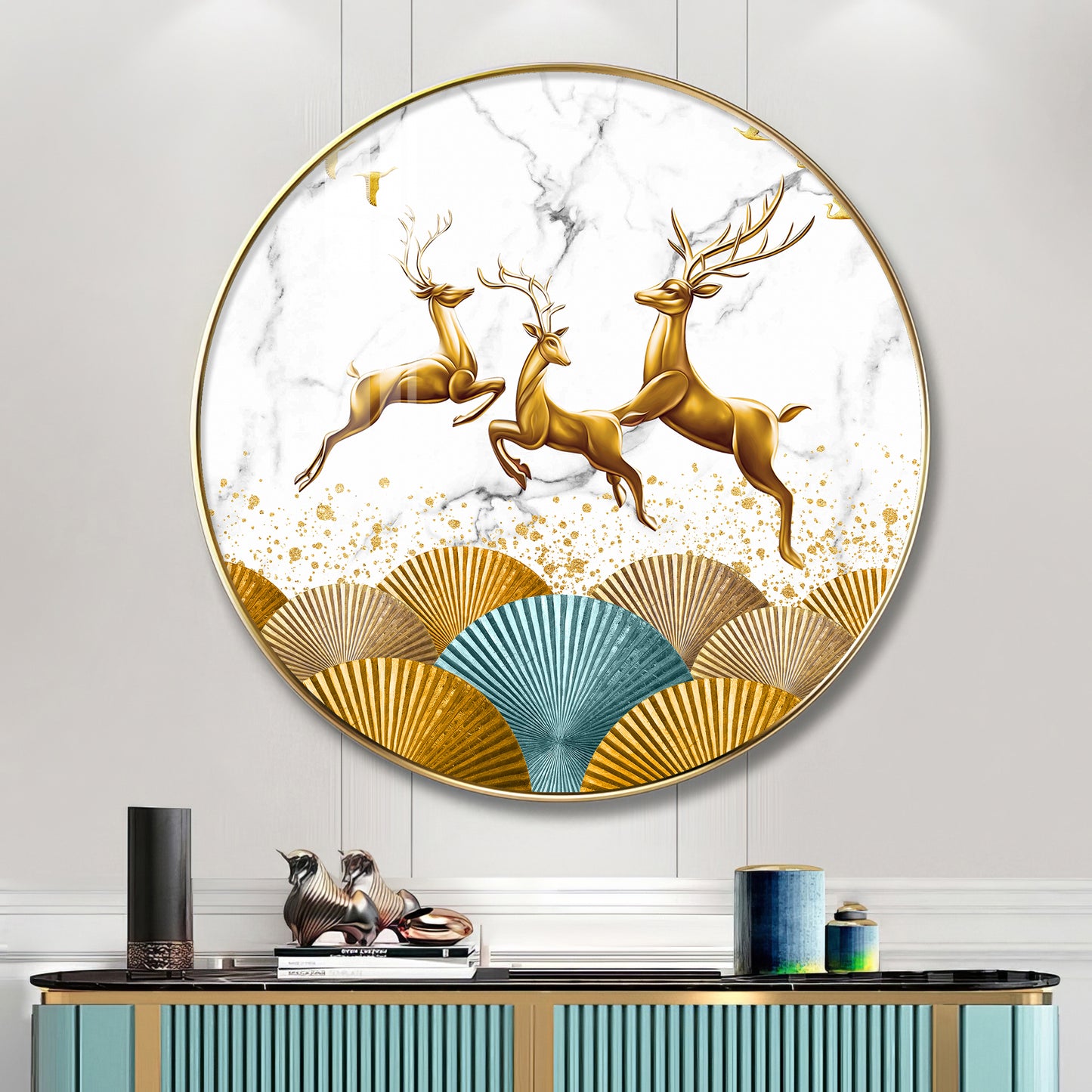 Enchanted Deer Premium Acrylic Round Wall Art