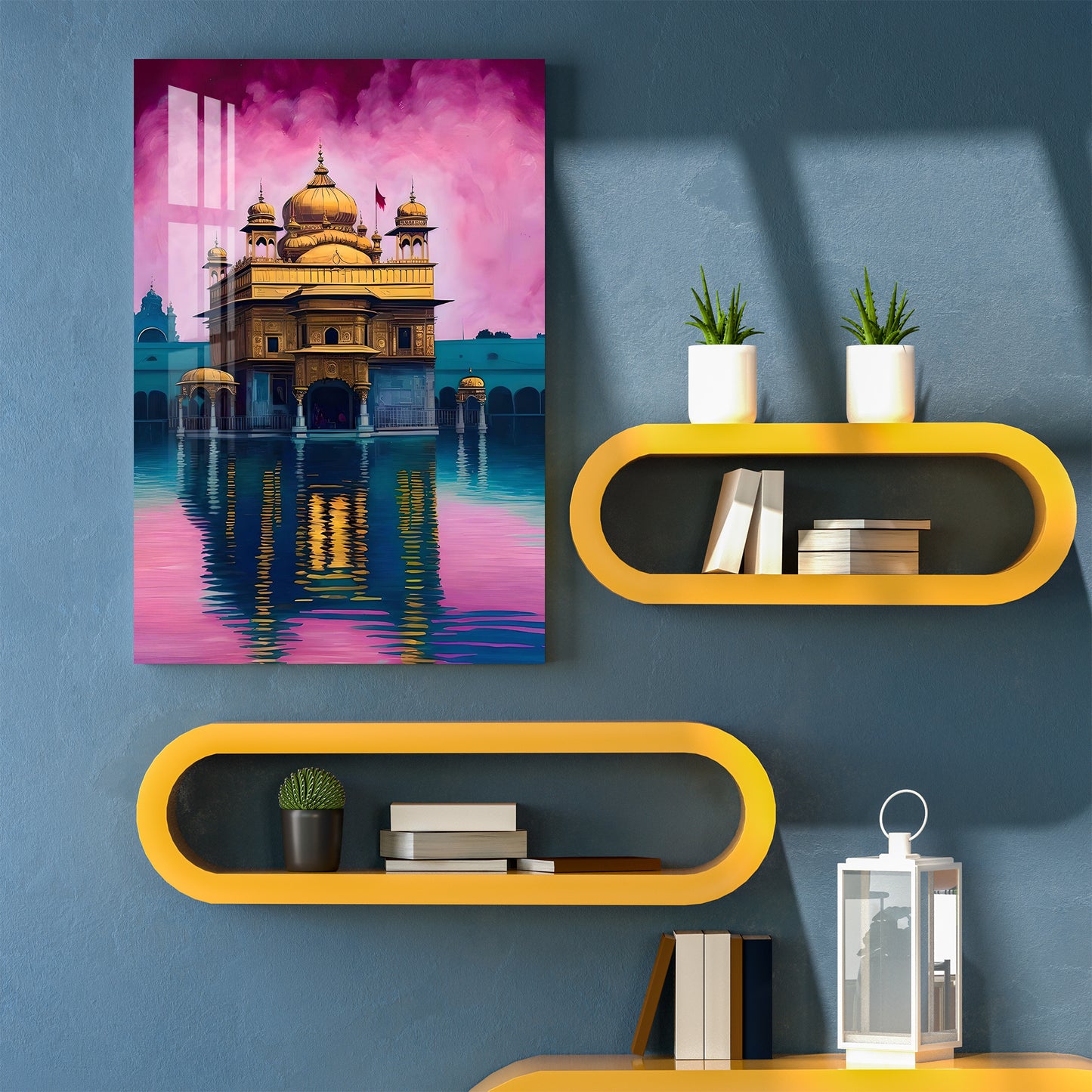 Golden Temple Acrylic Wall Art