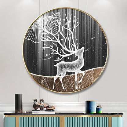 Radiance Deer Premium Acrylic Round Wall Art