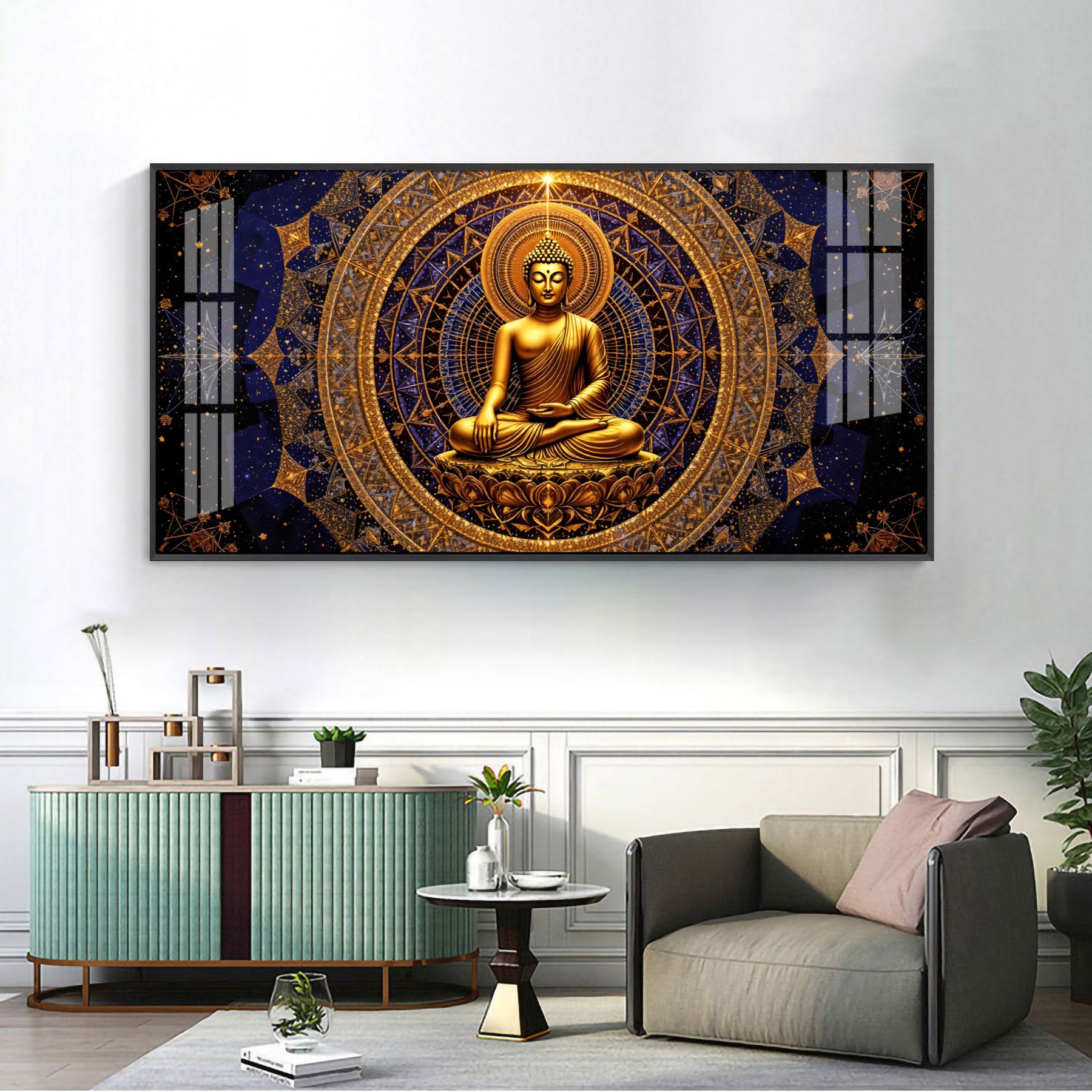 Buddha Bliss Premium Acrylic Horizontal Wall Art