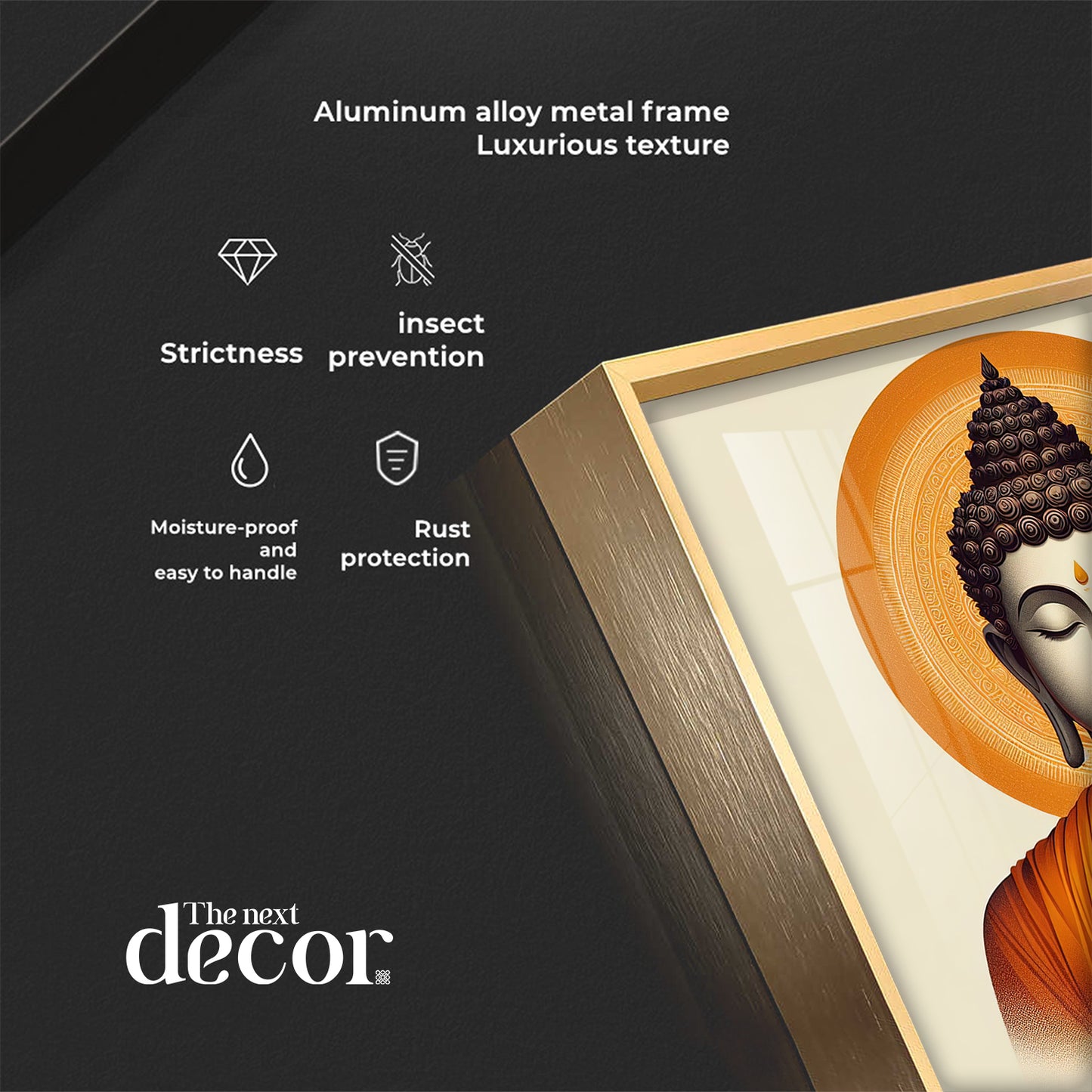 Lord Buddha Premium Acrylic Square Wall Art