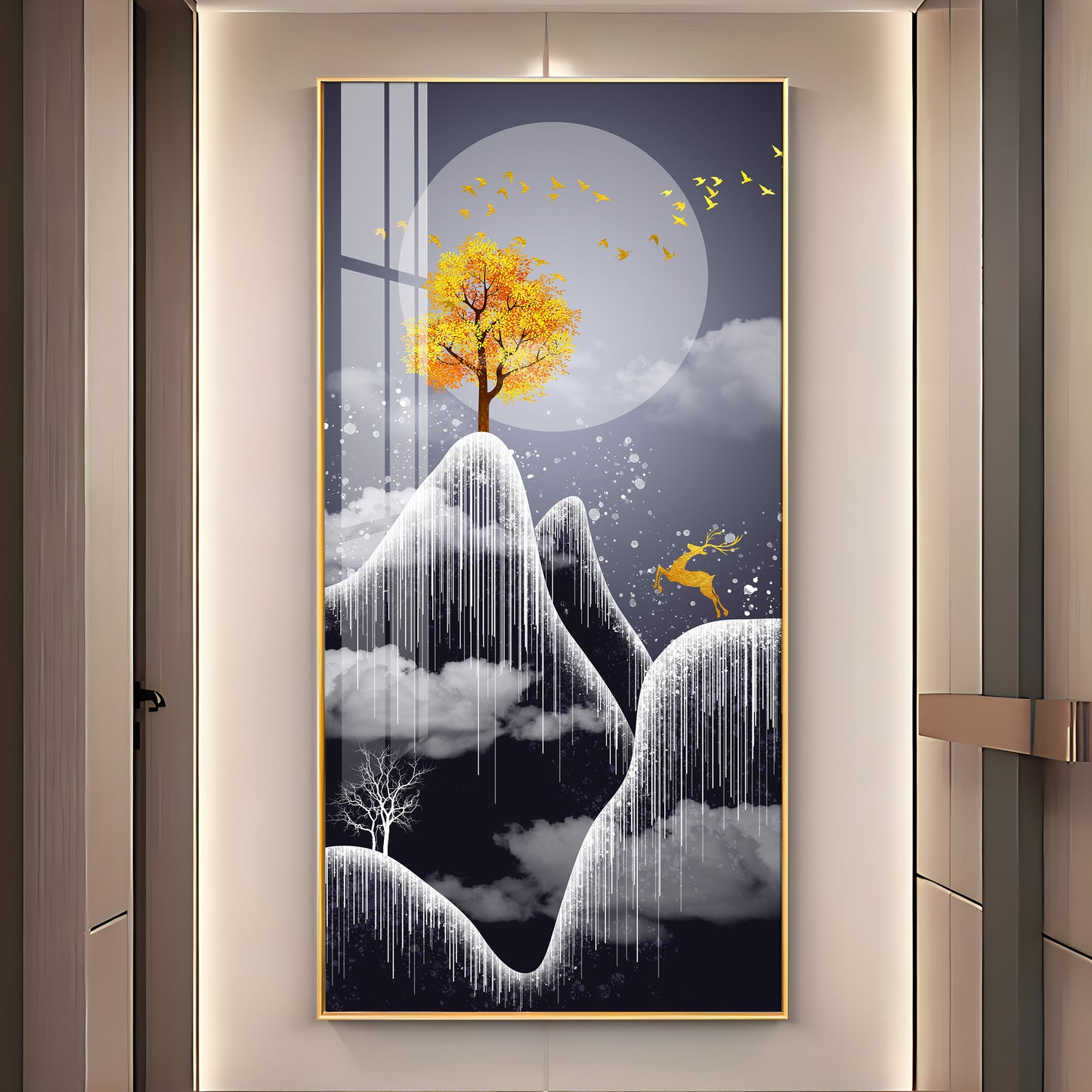 Freezy Nights Premium Acrylic Vertical Wall Art