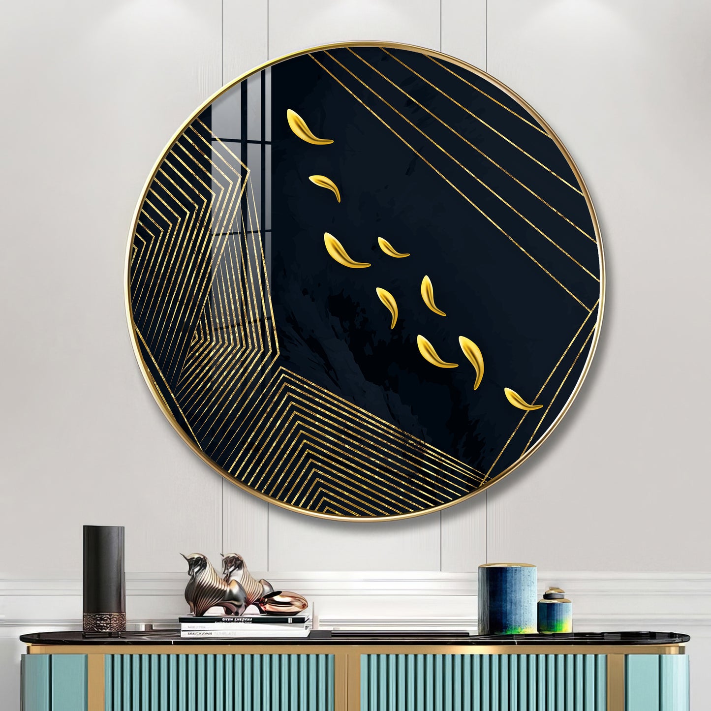 Golden Artwork Premium Acrylic Round Wall Art