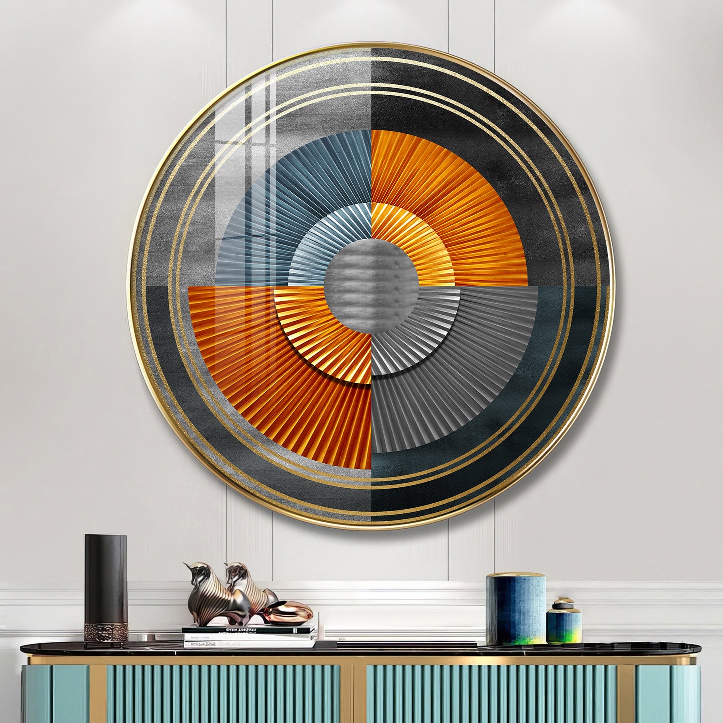 Grandeur Circle Premium Acrylic Round Wall Art