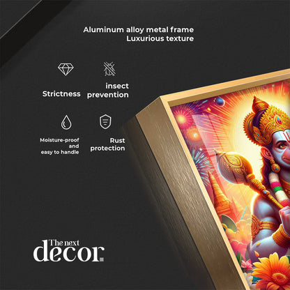 Jai Hanuman Premium Acrylic Square Wall Art