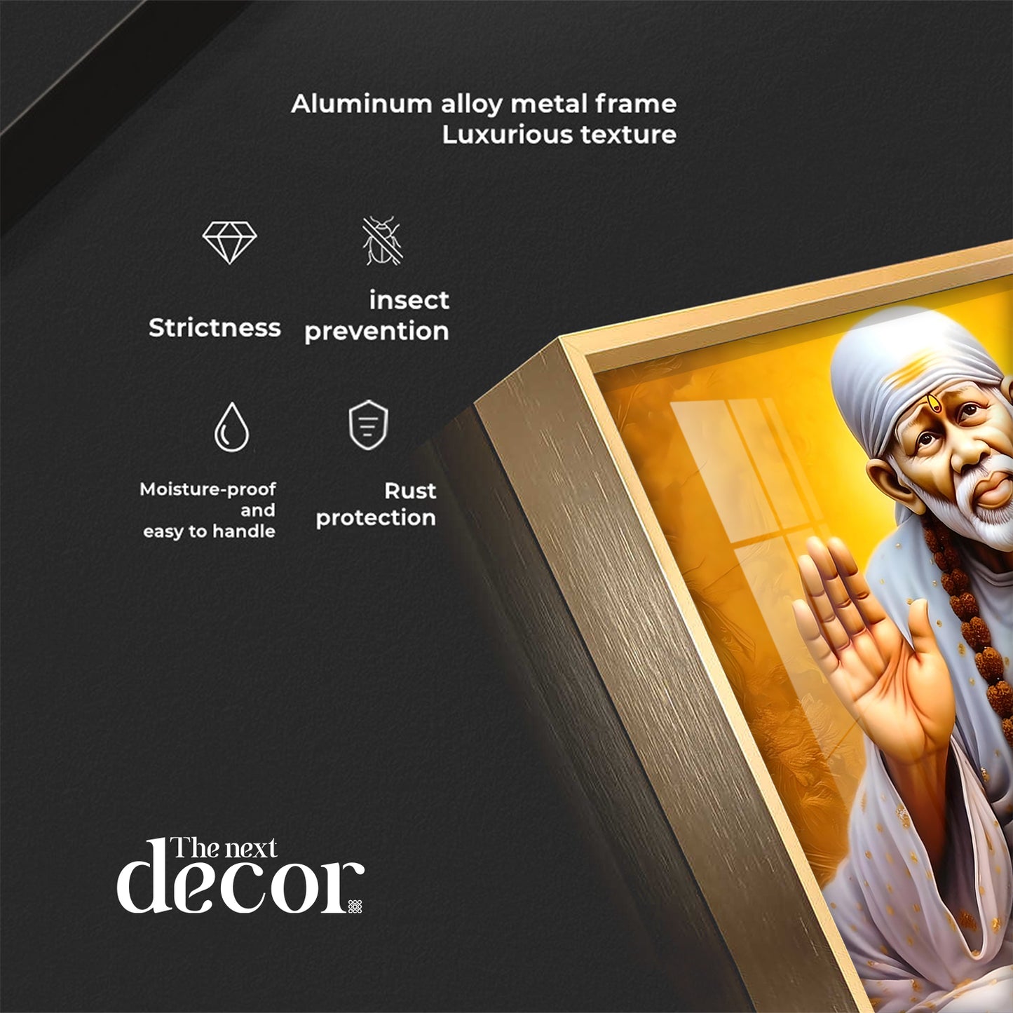 Shirdi Sai Premium Acrylic Square Wall Art