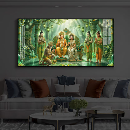 Siya Ram Ji Modern Luxury Backlight Horizontal Wall Art