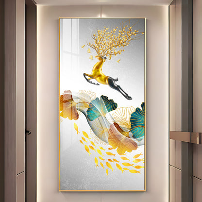 Luxury Deer Premium Acrylic Vertical Wall Art