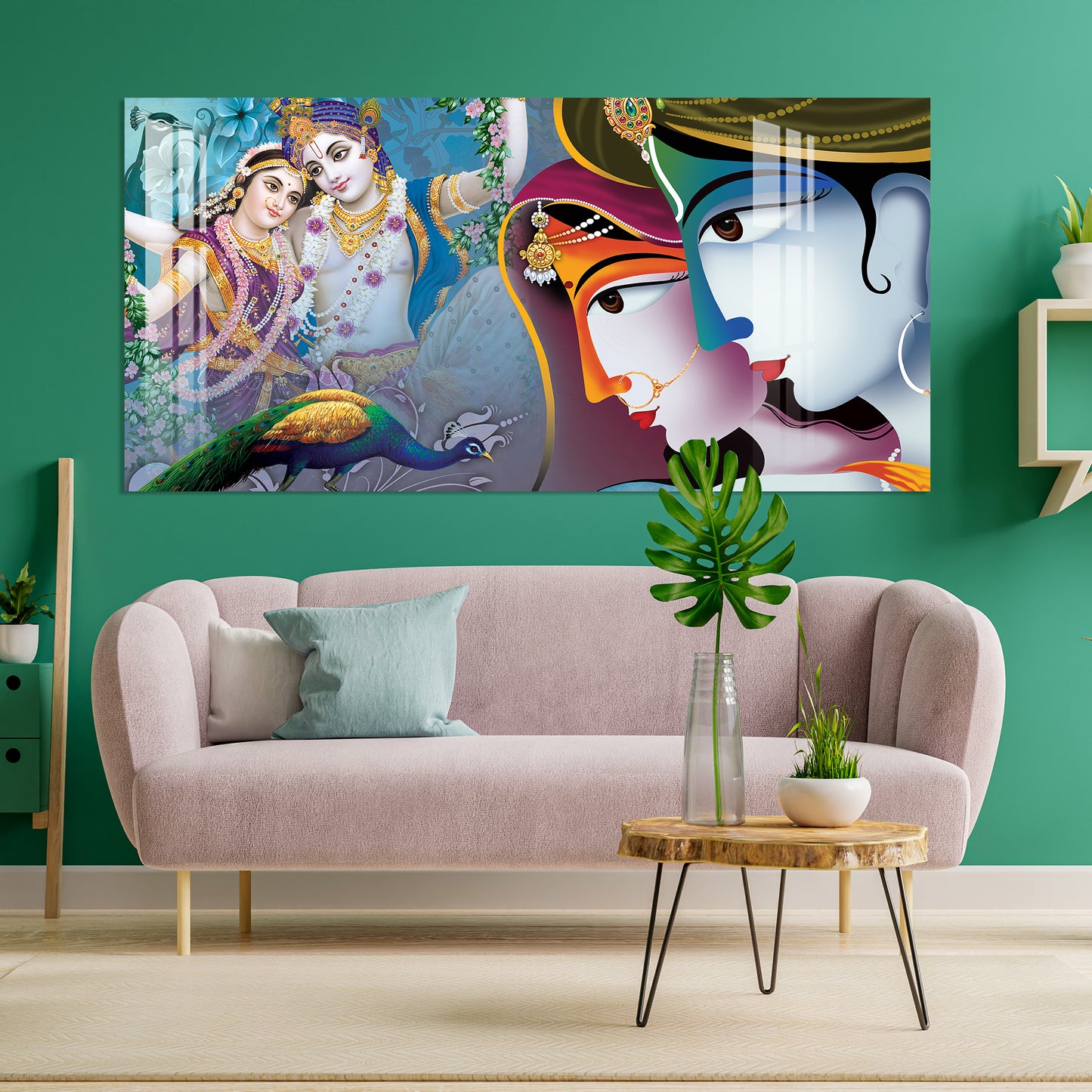 Divine Rada Krishna Acrylic Wall Art