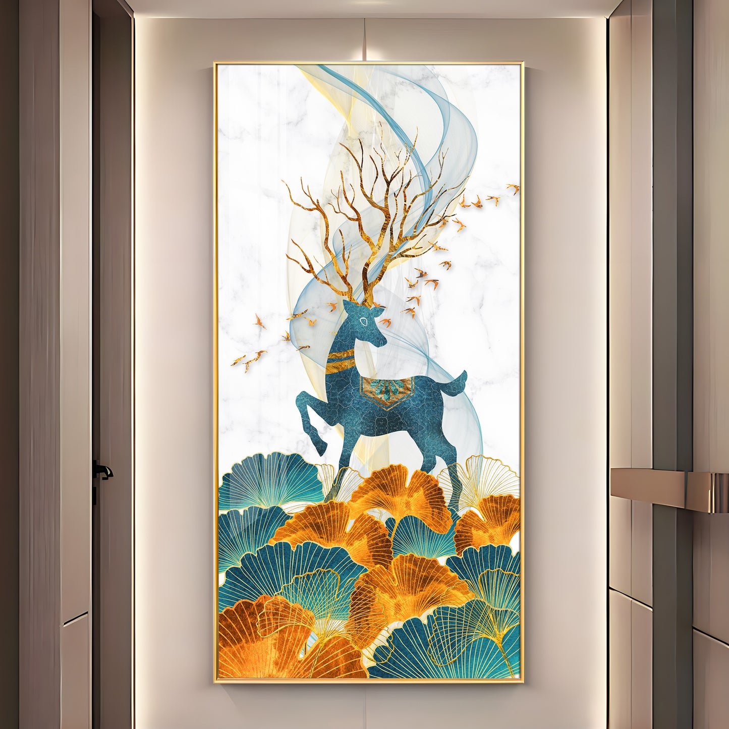 Decorated Deer Premium Acrylic Vertical Wall Art