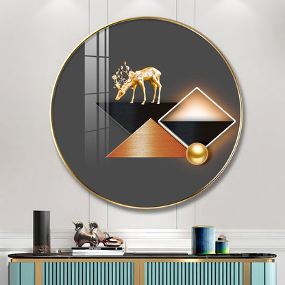 Abstract Realm Premium Acrylic Round Wall Art