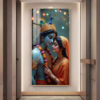 Radha Krishna Togetherness Premium Acrylic Wall Art