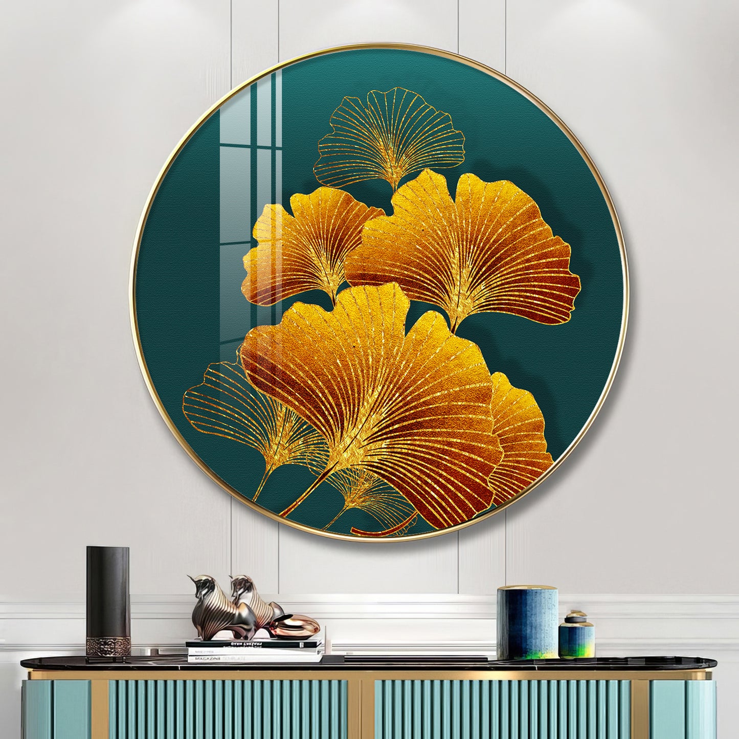 Sunlit Blossom Premium Acrylic Round Wall Art