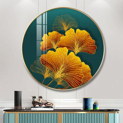 Sunlit Blossom Premium Acrylic Round Wall Art