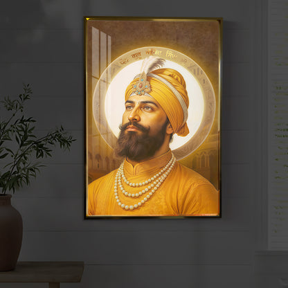 Guru Govind Singh Ji Modern Luxury Backlight Vertical Wall Art