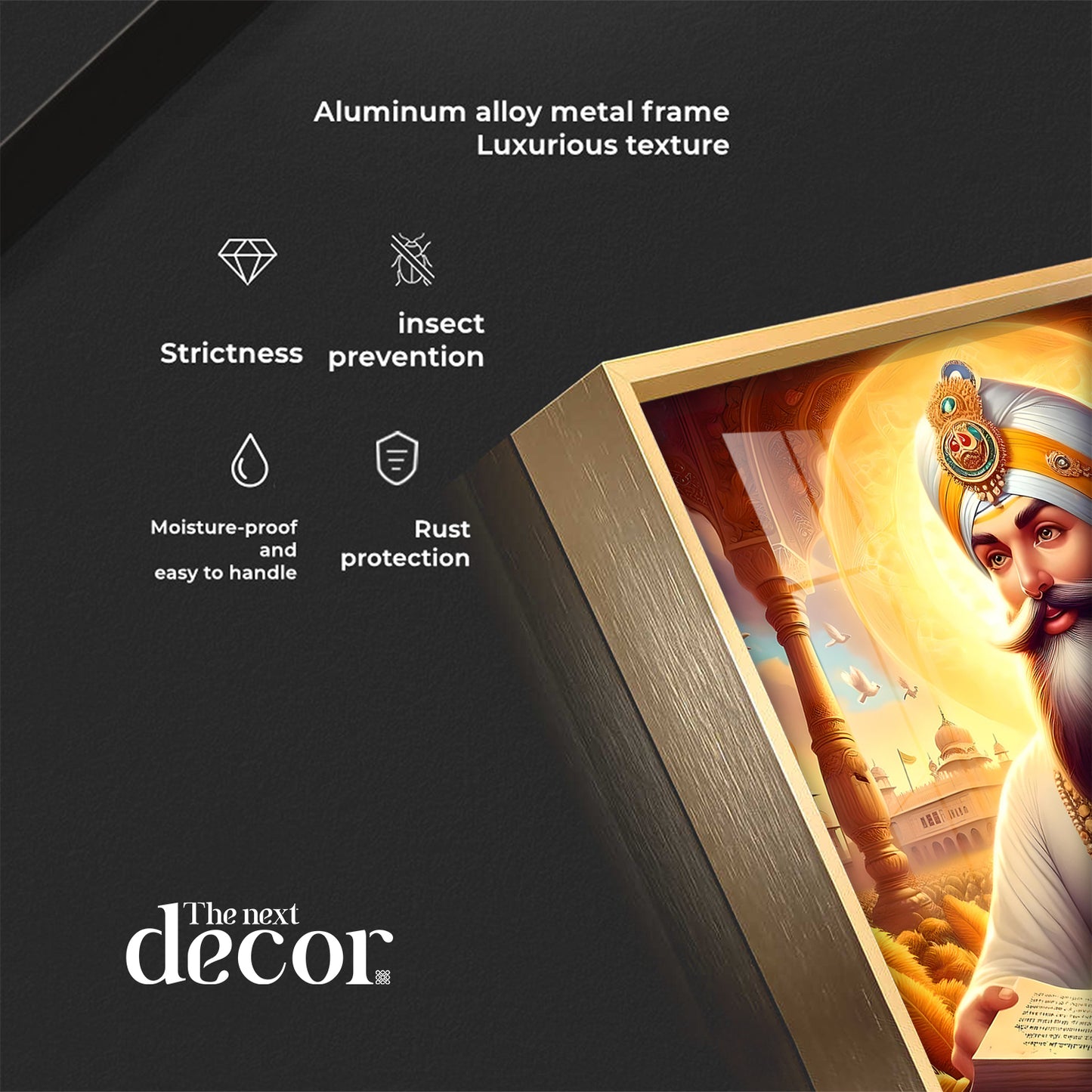 Guru Govind Singh Ji Premium Acrylic Square Wall Art