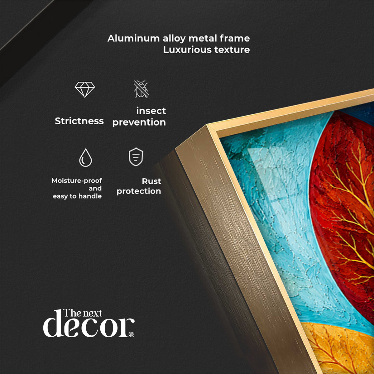 Abstract Colorful Tree Leaves Premium Acrylic Vertical Wall Art
