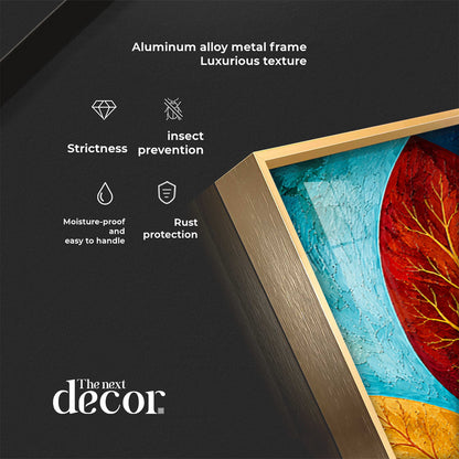 Abstract Colorful Tree Leaves Premium Acrylic Vertical Wall Art