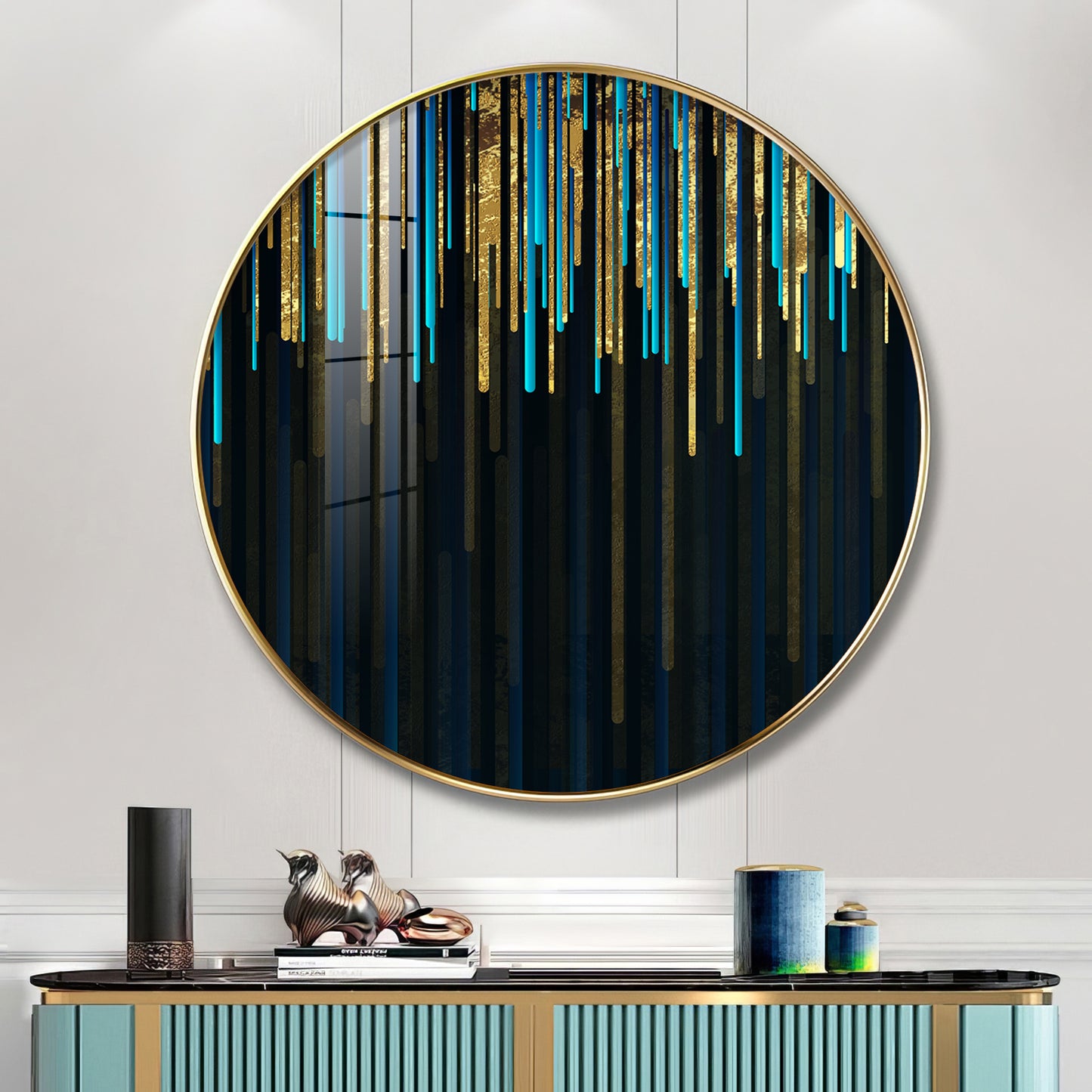 Colorful Palette Premium Acrylic Round Wall Art