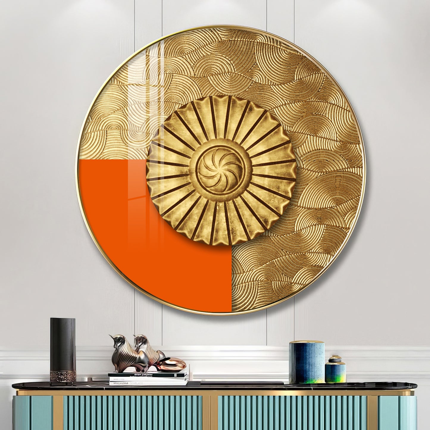 Luminous Dawn Premium Acrylic Round Wall Art