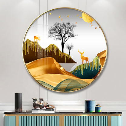 Forest Glade Premium Acrylic Round Wall Art