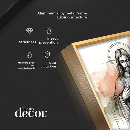 Sketch Spirit of Jesus Premium Acrylic Square Wall Art