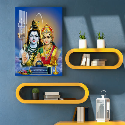 Lord Mahadev with Goddess Parvati Acrylic Wall Art