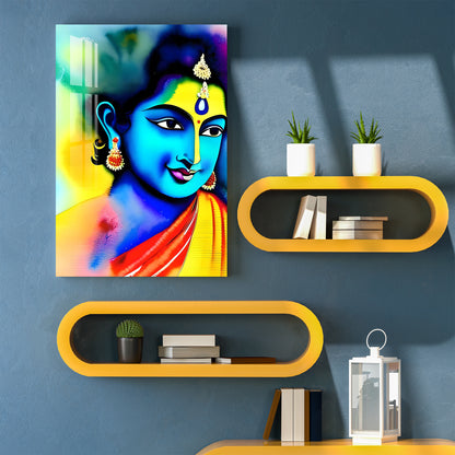 Vibrant Krishna Acrylic Wall Art