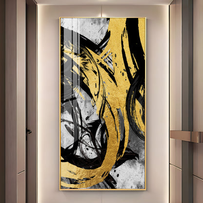 Brush Art Premium Acrylic Vertical Wall Art