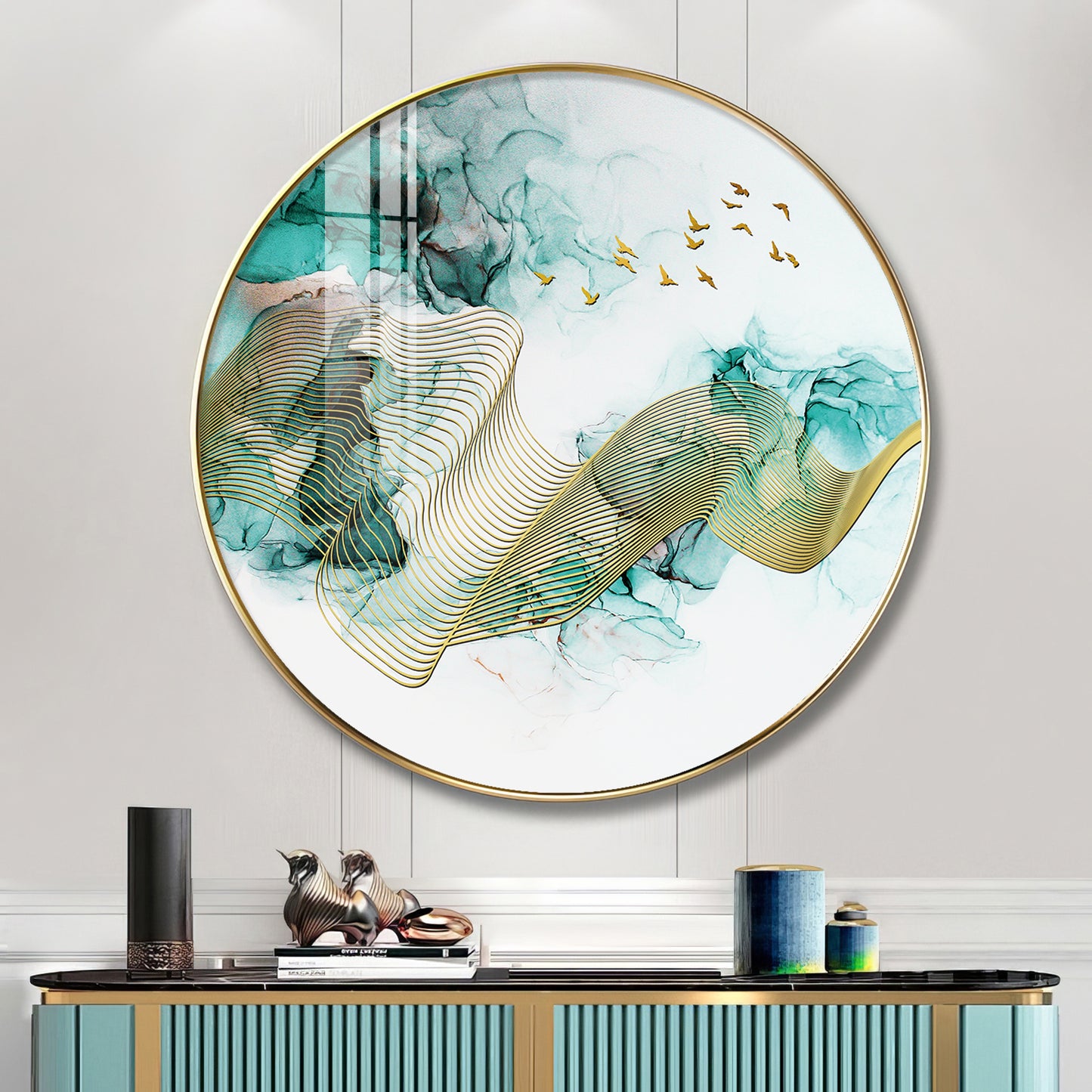 Gilded Vision Premium Acrylic Round Wall Art