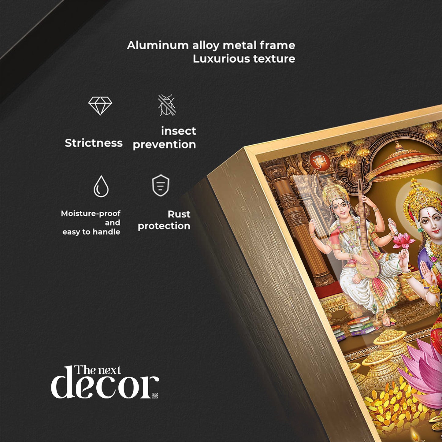 Enchanted Laxmi Ji Divinity Premium Acrylic Square Wall Art