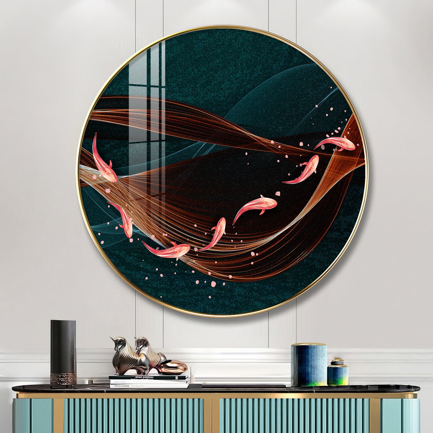 Wavebound Kio Fish Premium Acrylic Round Wall Art