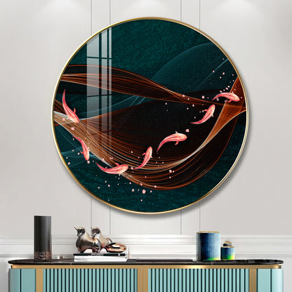 Wavebound Kio Fish Premium Acrylic Round Wall Art