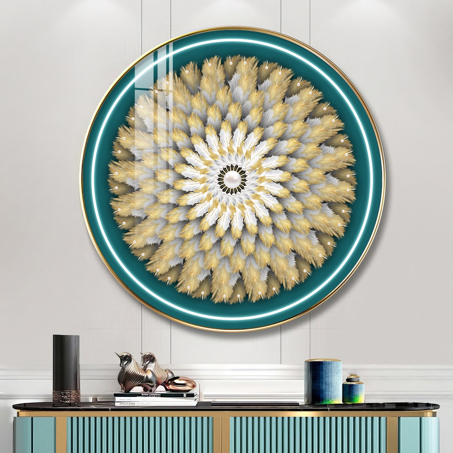 Majestic Whirl Premium Acrylic Round Wall Art