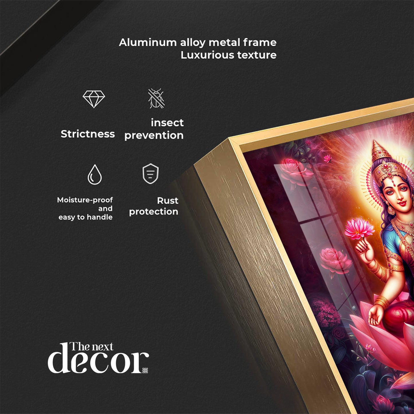 Maa Laxmi Premium Acrylic Square Wall Art