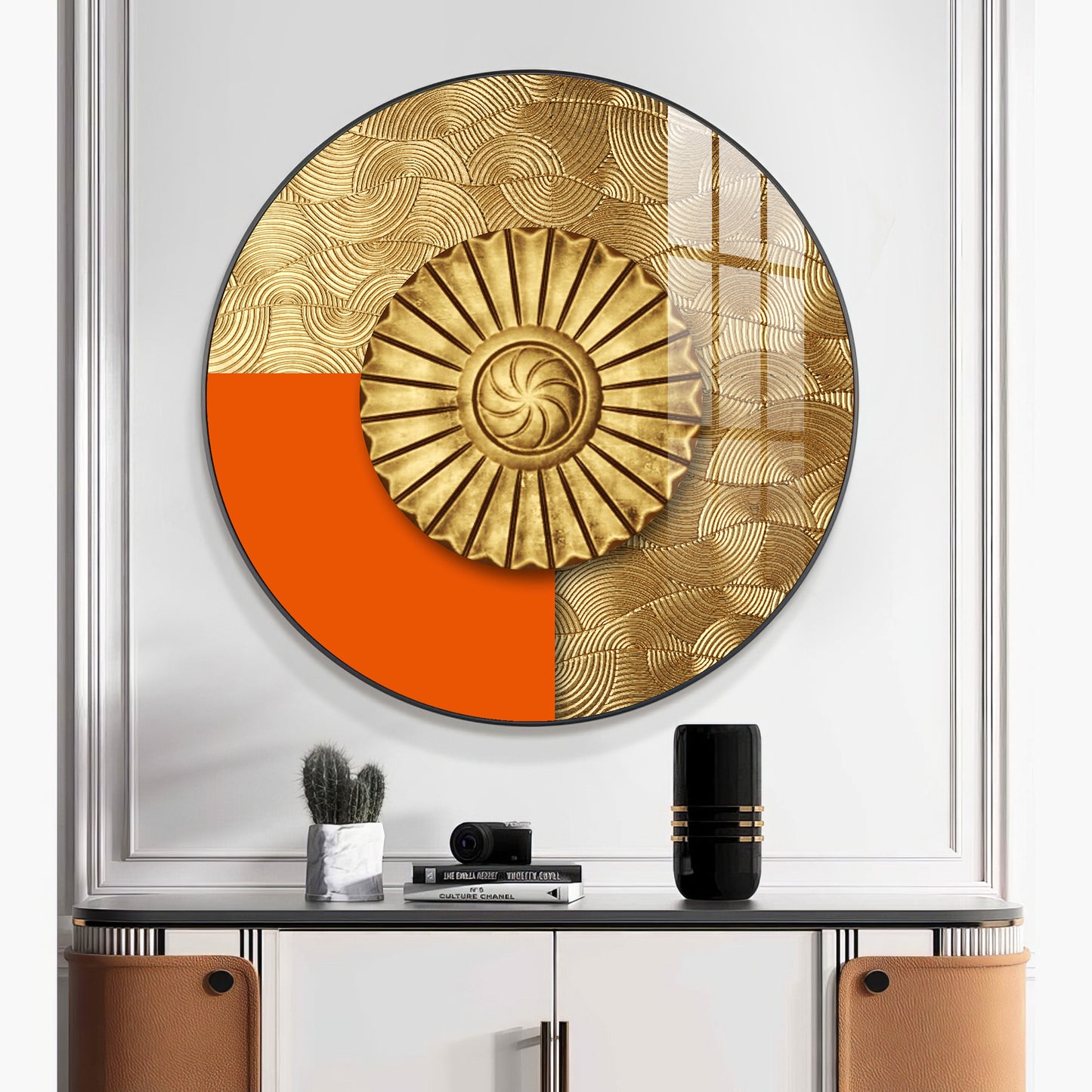 Luminous Dawn Premium Acrylic Round Wall Art