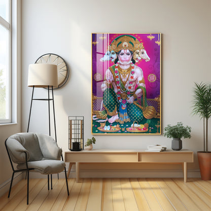 Hanuman's Glory Premium Vertical Acrylic Wall Art