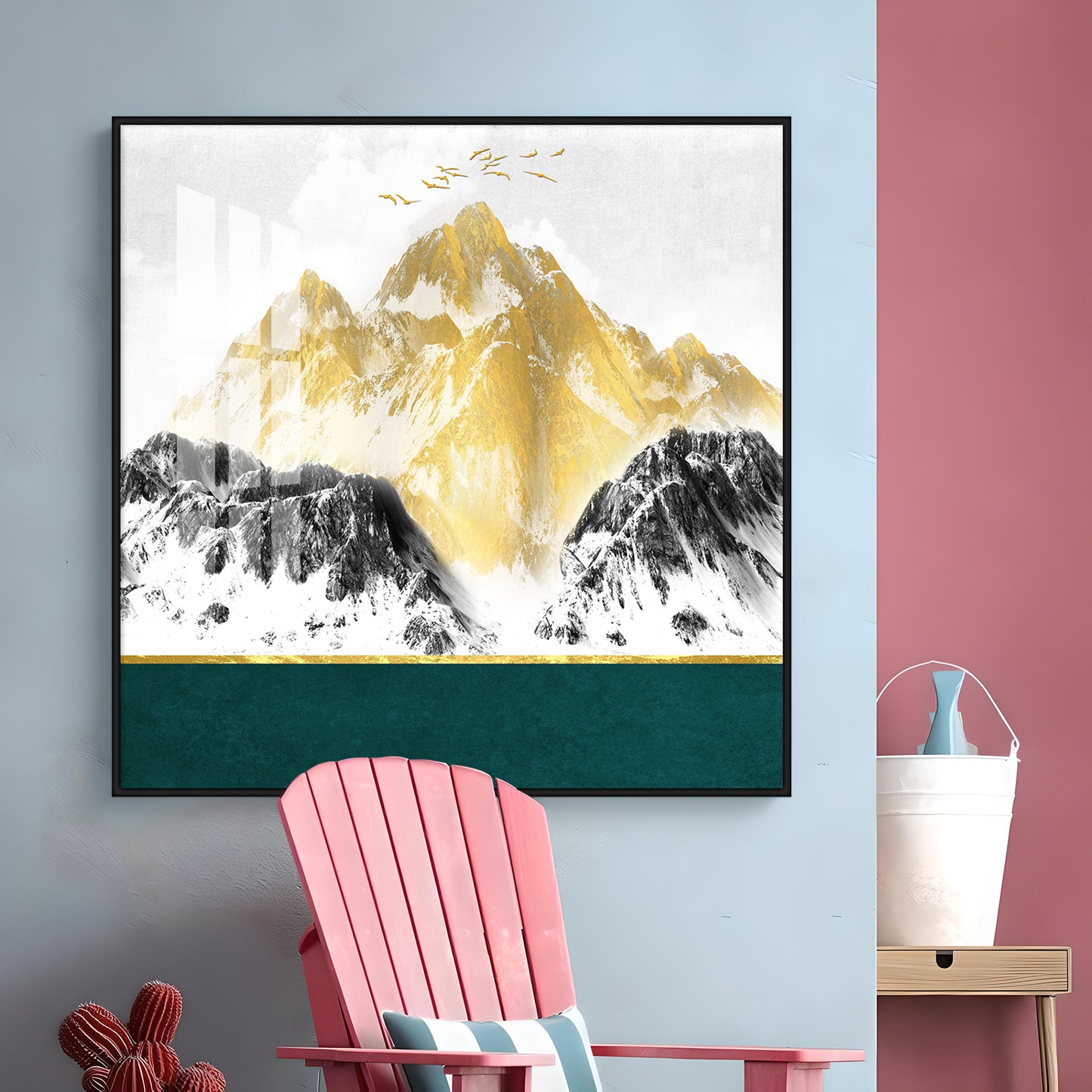 The Emerald Peak Acrylic Square Wall Art