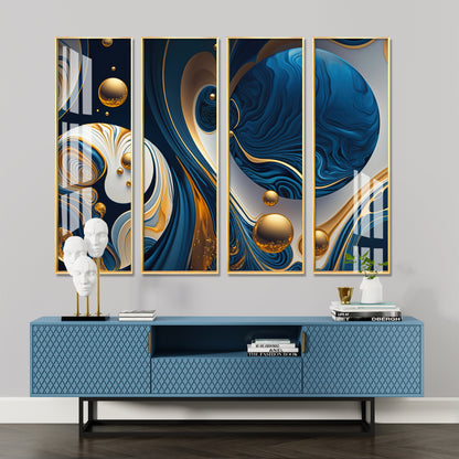 Exploring Universe Premium Acrylic Vertical Wall Art (set of 4)