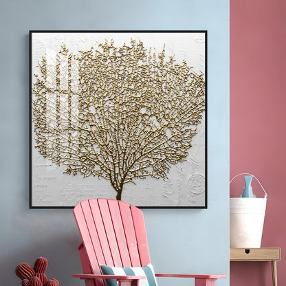 Golden Tree Premium Acrylic Square Wall Art