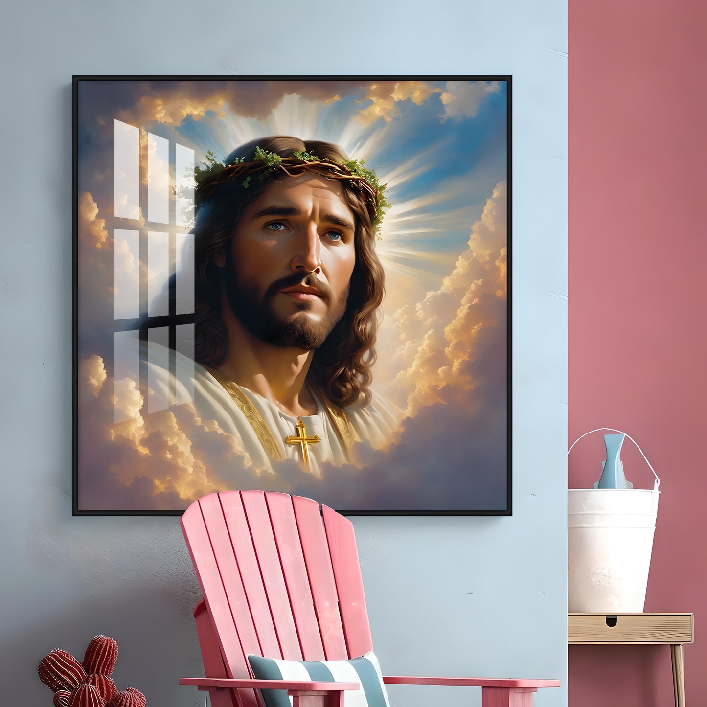 Jesus Christ Christian Premium Acrylic Square Wall Art