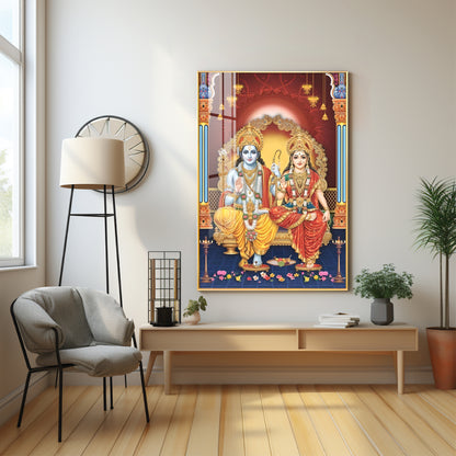 Sita Ram Premium Acrylic Vertical Wall Art