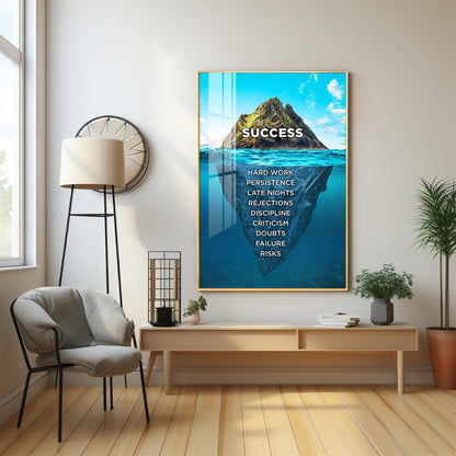 Success Premium Acrylic Vertical Wall Art