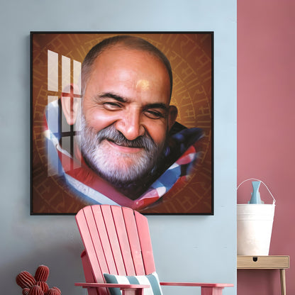 Neem Karoli Baba Premium Acrylic Square Wall Art