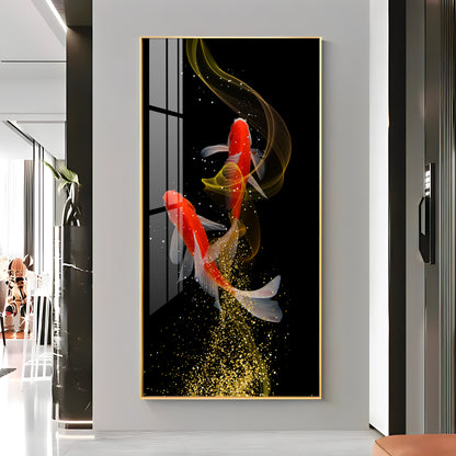 Rare Lucky Fish Premium Acrylic Vertical Wall Art