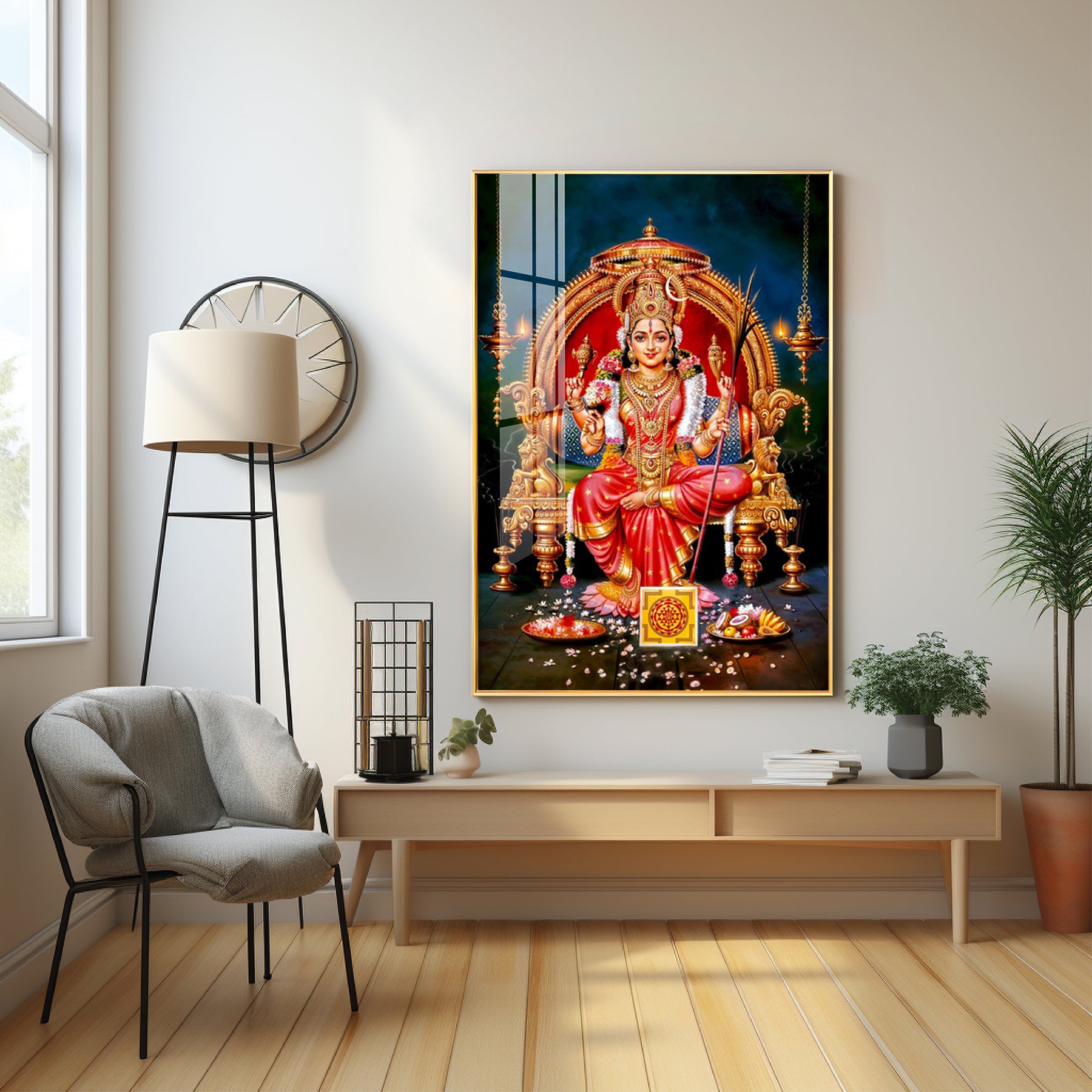 God Lalita Sahasranamadess Premium Acrylic Vertical Wall Art